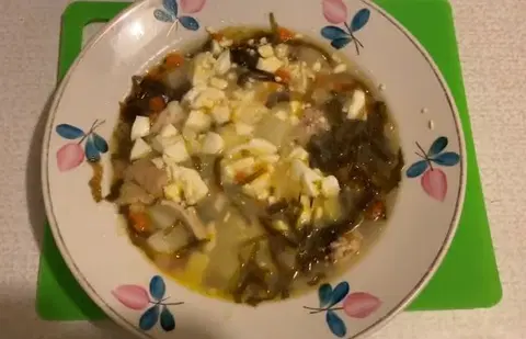 Суп с морской капустой