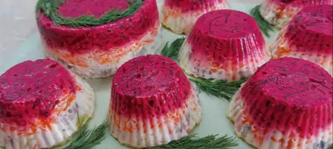 Селедка под шубой с желатином