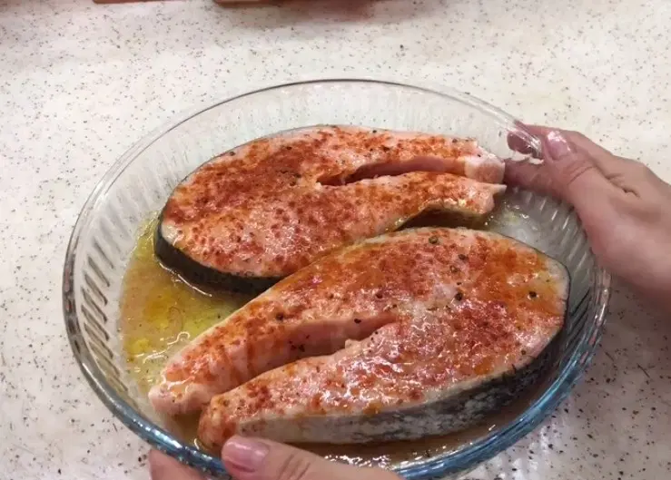 Стейки кеты в духовке — шаг 2
