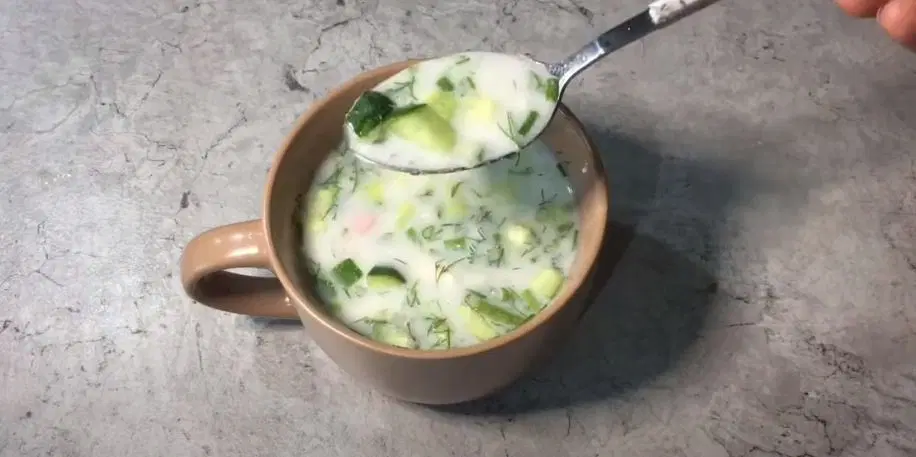 Окрошка на молоке