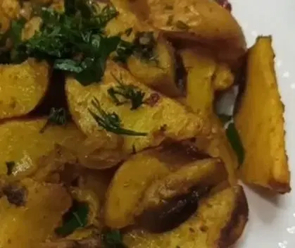 Хрустящая картошка, запеченная с грибами — шаг 6
