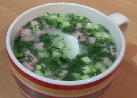 Окрошка на воде с уксусом