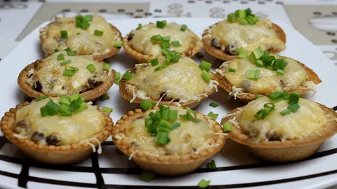 Тарталетки с грибами