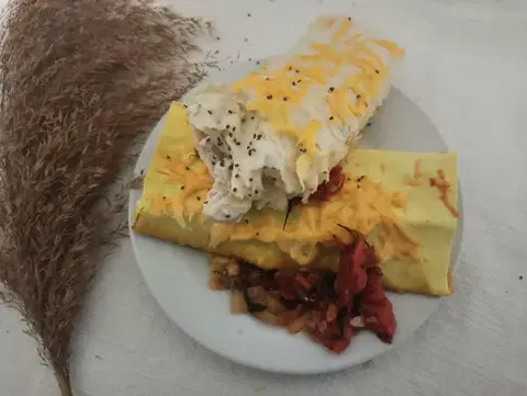 Румяная запеканка с курицей