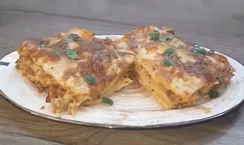 Лазанья с домашними листами