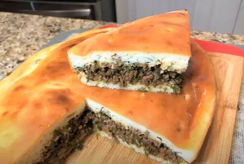 Заливной пирог с фаршем