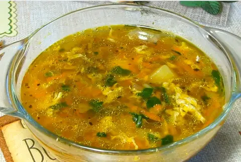 Грибной суп с рисом