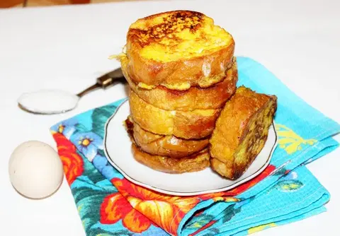 Гренки с яйцом без молока