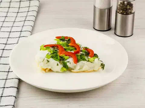 Белковый омлет с болгарским перцем