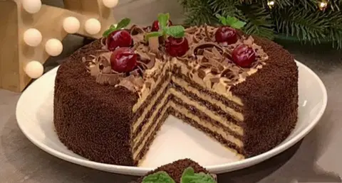 Шоколадный медовый торт
