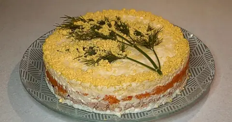 Диетический салат с сардиной