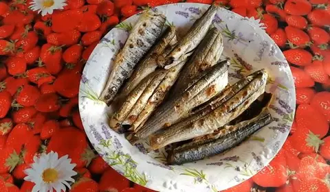 Кефаль на мангале