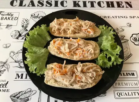 Простой рийет из курицы и овощей