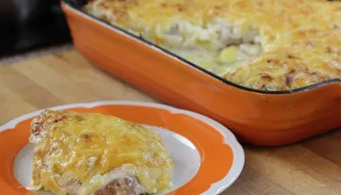 Картофель с мясом по-французски