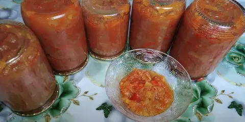 Анкл бенс из кабачков на зиму с помидорами и перцем