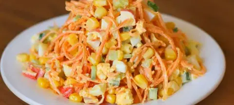 Салат с крабовыми палочками и морковью по-корейски