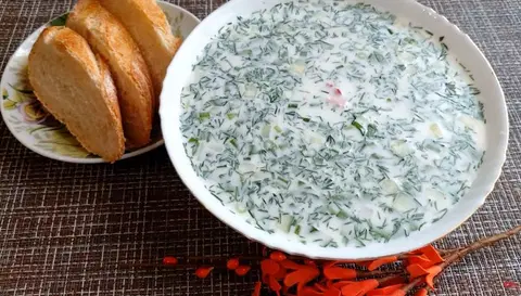 Окрошка на сметане