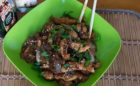 Курица с баклажанами по-китайски