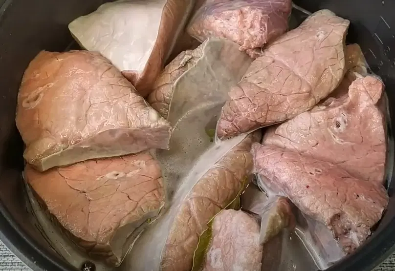 Отварное говяжье легкое — шаг 2