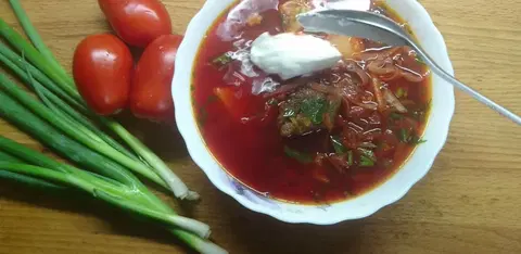 Борщ с фасолью