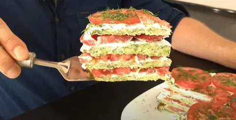 Кабачковый торт с помидорами