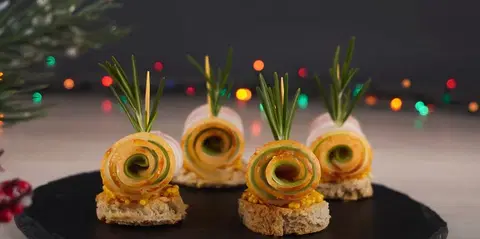 Канапе закусочные из свинины