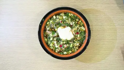 Вкусная окрошка на квасе