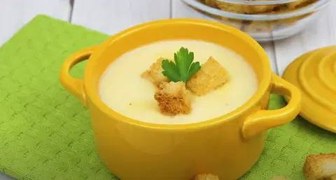 Нежный куриный суп-пюре с сыром