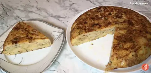 Испанская тортилья с картофелем и луком