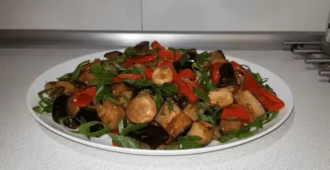 Баклажаны с грибами