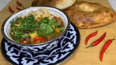 Лагман с капустой