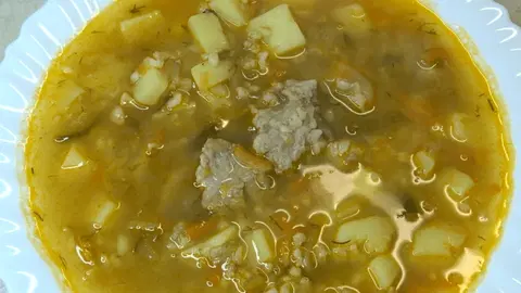 Рыбный рассольник с булгуром