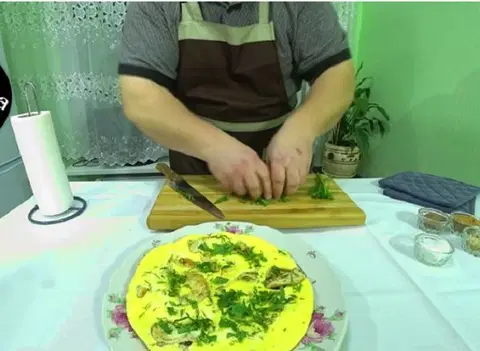 Яичница с курицей