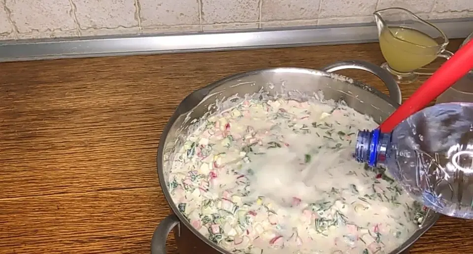 Окрошка на мацони — шаг 4