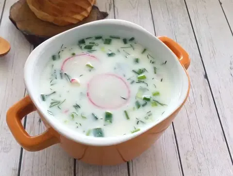 Окрошка с курицей