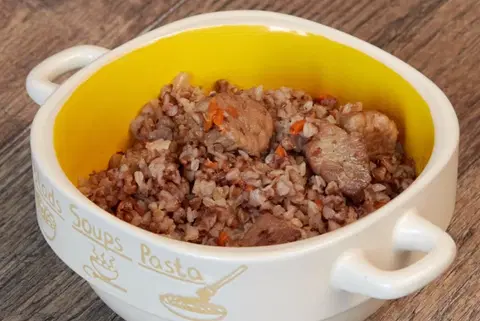 Гречка с мясом по-купечески