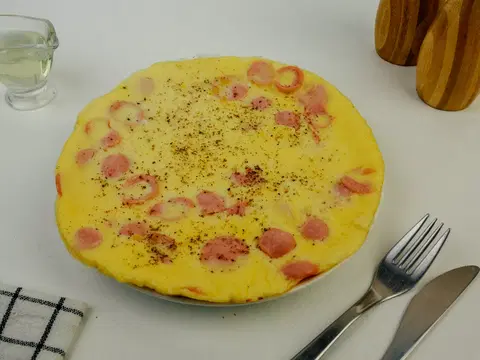 Омлет с сосисками