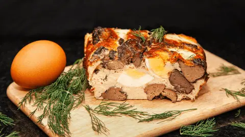 Печеночная запеканка из куриной печени в духовке
