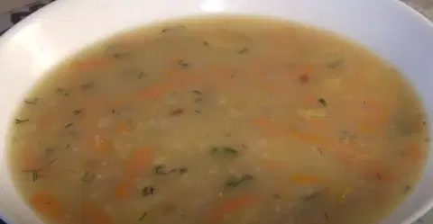 Суп овсяный с овощами