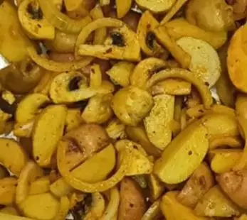 Хрустящая картошка, запеченная с грибами — шаг 5