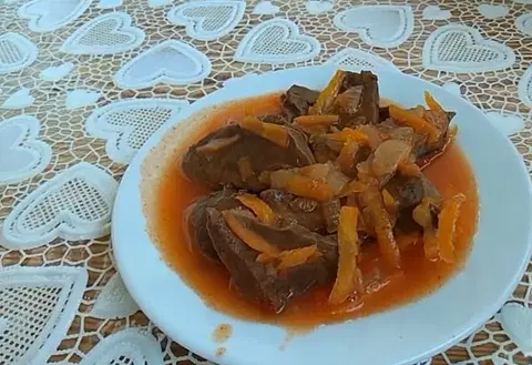 Гуляш из свиного сердца