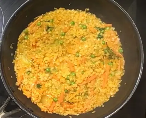 Чечевица с овощами