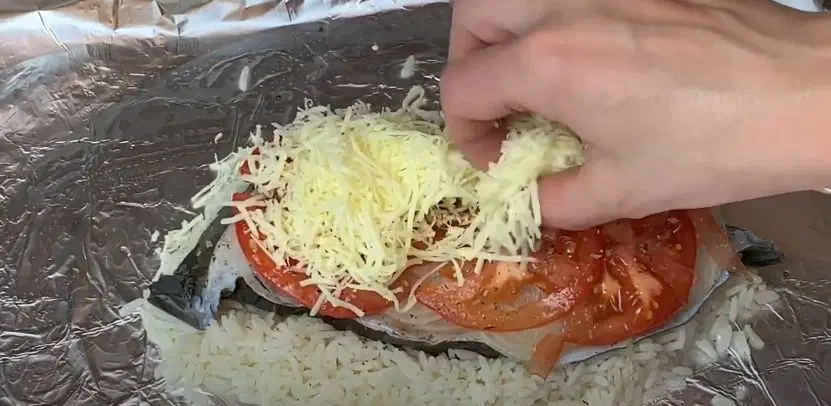 Зубатка с рисом в духовке — шаг 9