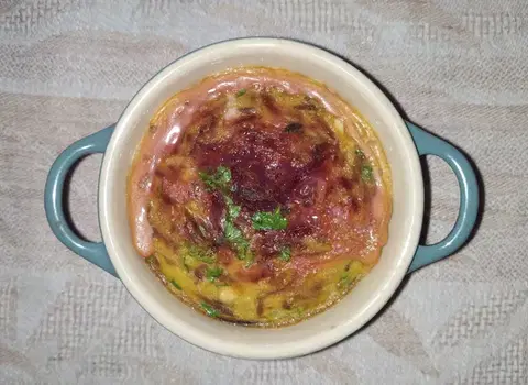 Свекольный омлет с кешью