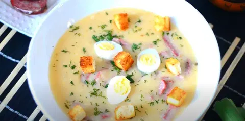 Белый борщ на сливочном масле