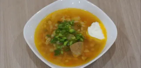 Рассольник с говядиной в мультиварке