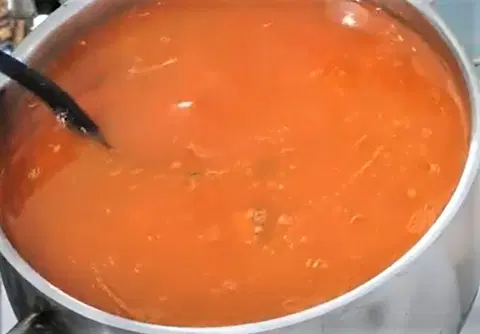 Быстрый суп с томатным соком