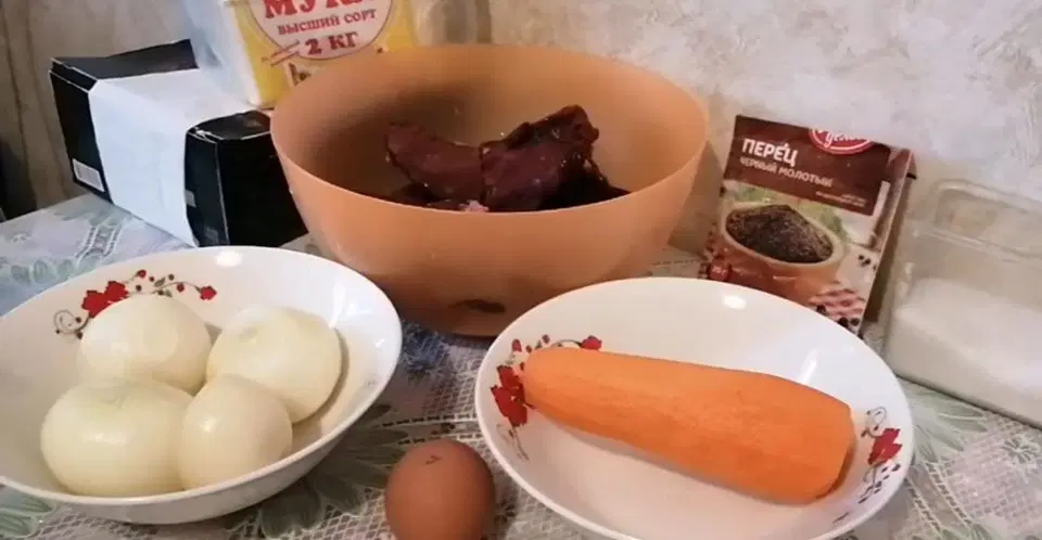 Оладьи из печени индейки — шаг 1