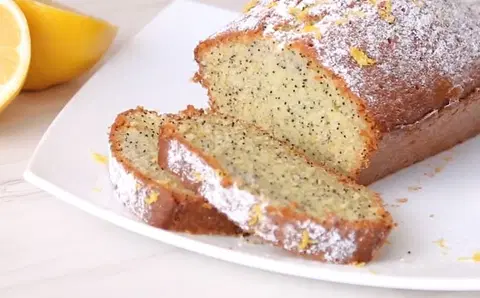 Лимонный кекс с маком