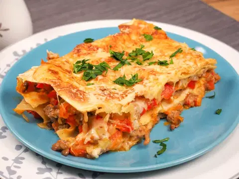 Лазанья с мясом и сыром